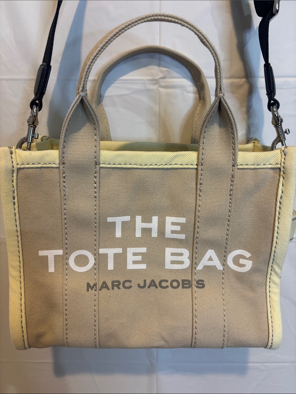 Marc Jacobs The Canvas Small Tote Bag Crossbody Beige Tan